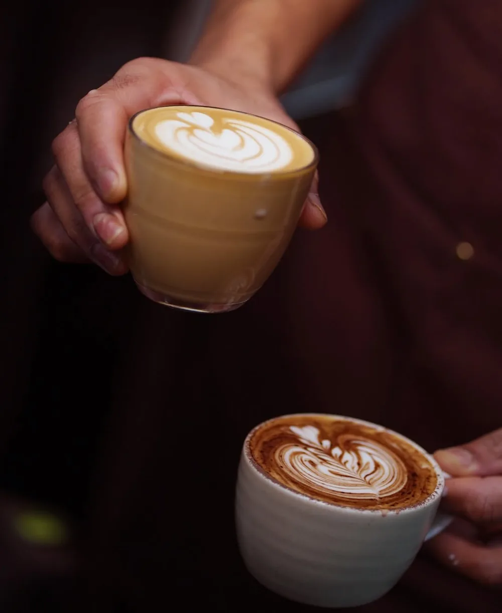 Latte art coffee at Cafe Cosy Moss Vale